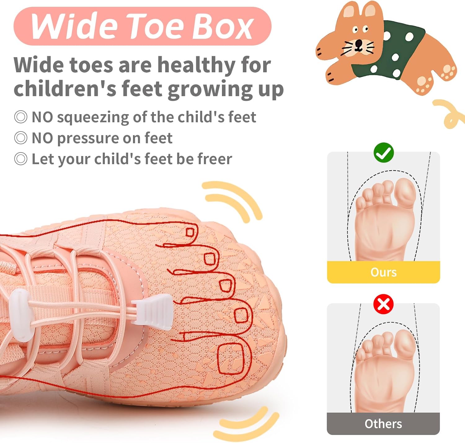 Boys Girls Barefoot Shoes Kids Toddler Wide Toe Box Minimalist Zero Drop Water Shoes Footwear Athletic Sneakers for Wrestling Hiking Camping Skateboard Climbing Running Training Sport Light Breathable - Image 2
