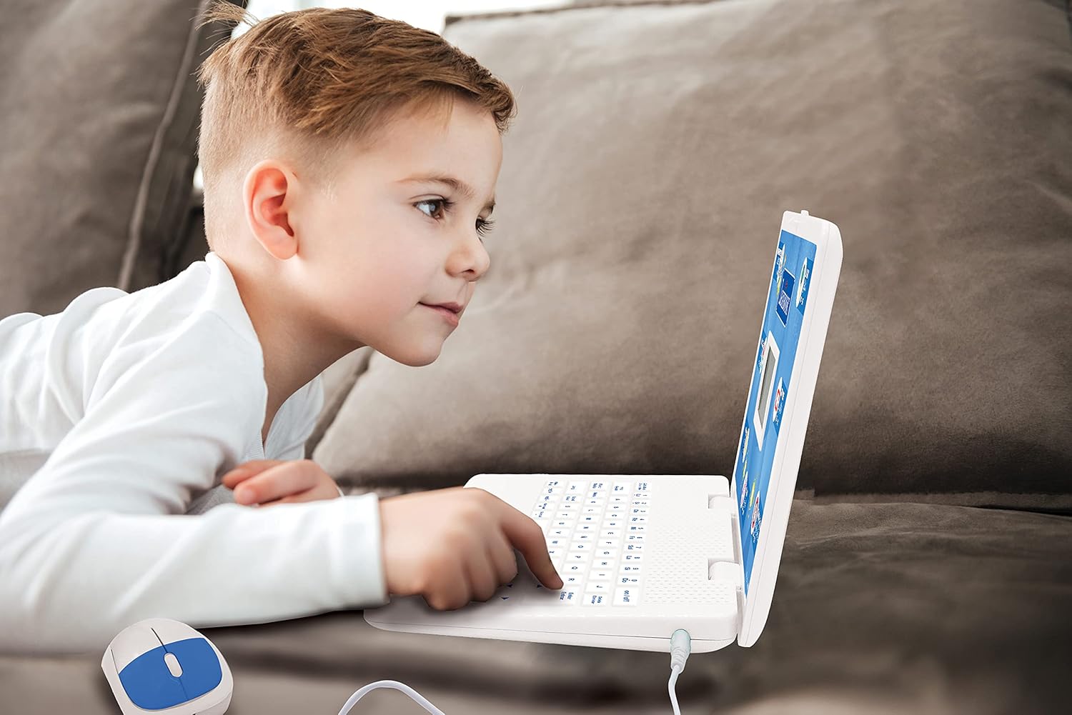 Lexibook - Educational and Bilingual Laptop Spanish/English - Toy for Children with 124 Activities to Learn Mathematics, Dactylography, Logic, Clock Reading, Play Games and Music - JC598i2 - Image 2