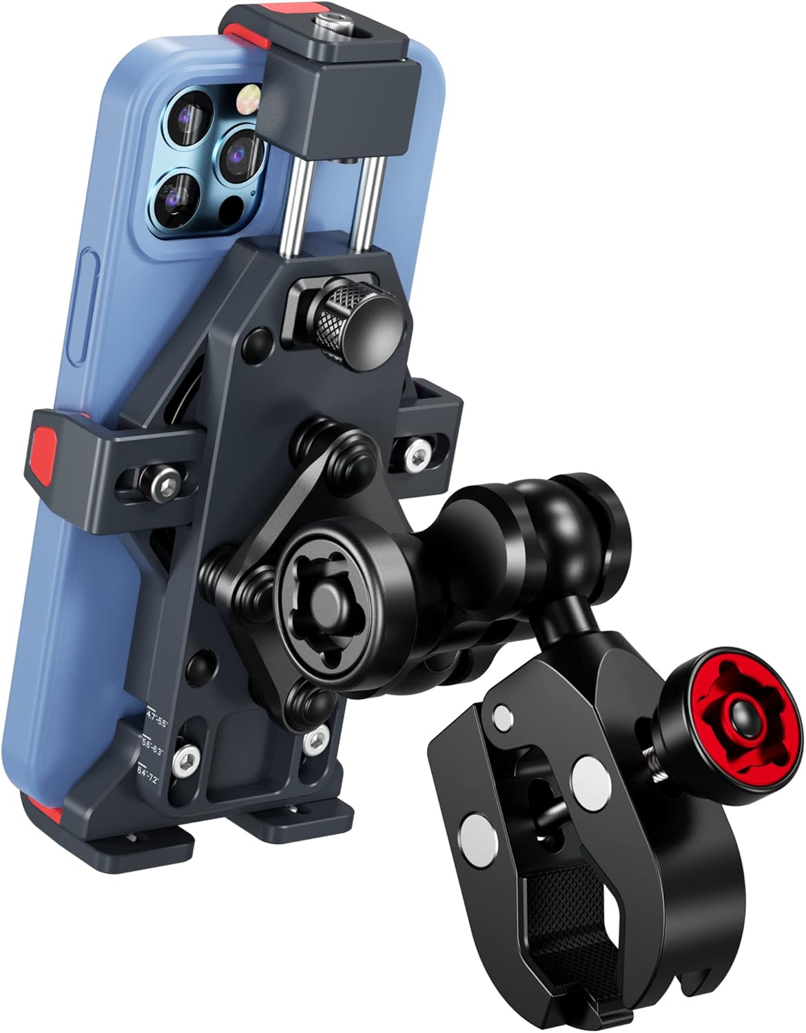 BRCOVAN Metal Anti-Theft Motorcycle Phone Mount with Vibration Dampener & High-Speed Secure Lock, Adjustable Aluminum Alloy Motorcycle Cellphone Holder for Bike Scooter ATV UTV Fit 4.7”-7.2” Phones BRCOVAN Metal Anti-Theft Motorcycle Phone Mount with Vibration Dampener & High-Speed Secure Lock, Adjustable Aluminum Alloy Motorcycle Cellphone Holder for Bike Scooter ATV UTV Fit 4.7”-7.2” Phones