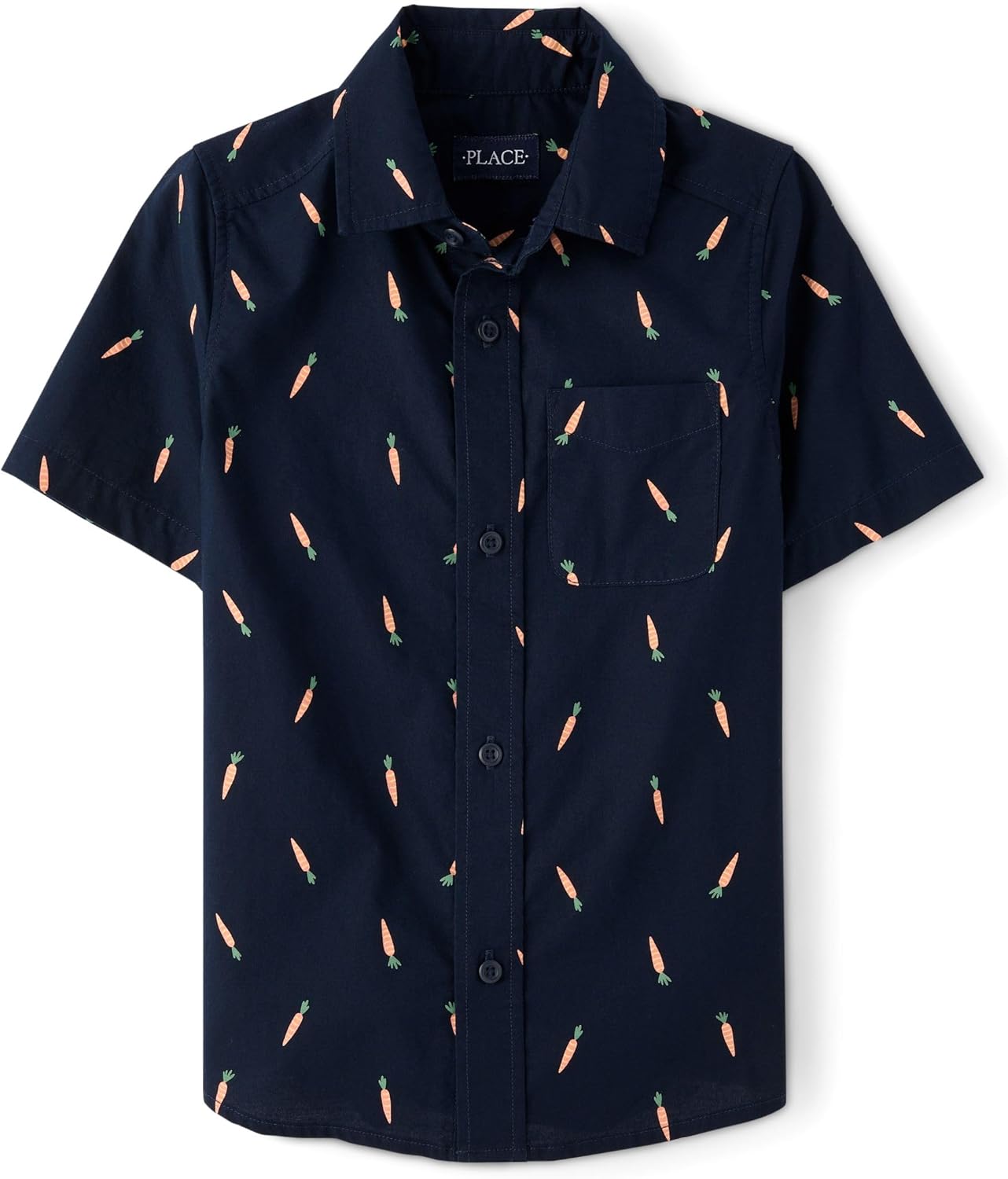 The Children’s Place boys Short Sleeve Button Up Shirt The Children’s Place boys Short Sleeve Button Up Shirt