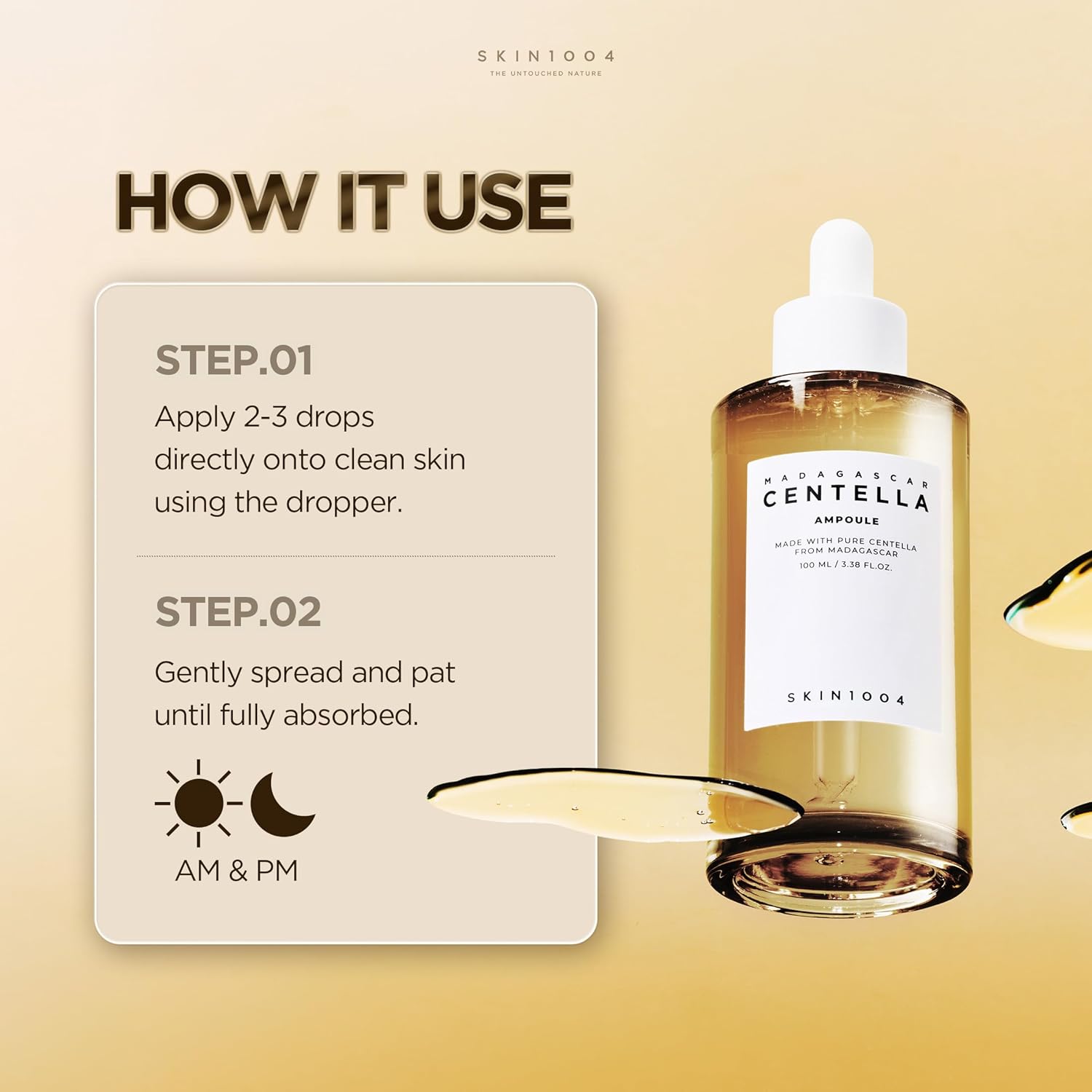 SKIN1004 Madagascar Centella Ampoule, Korean Face Serum with Centella Asiatica for Hydrating & Moisturizing Care, Soothing Facial Serum for Skin Balance and Glow, Korean Skin Care, 3.38 fl.oz / 100 ml - Image 6