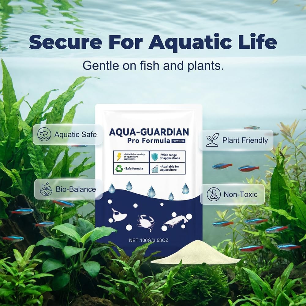 Aquatic Care Powder for Pond and Aquarium, 2026 New Aquatic Care Powder for Fish Shrimp & CrabEasy-Mix Pond and Aquarium Water Care Support, Maintenance Friendly Daily Water Care,100g (1) - Image 4