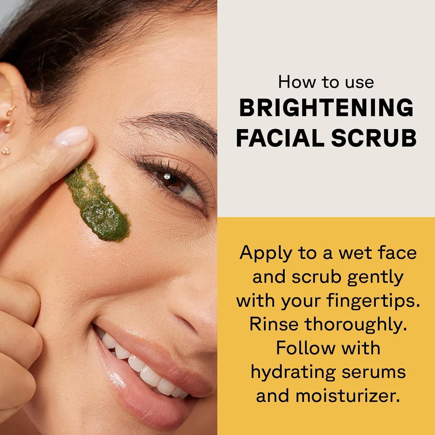 Acure Brightening Facial Scrub - Exfoliating Face Wash, Gentle Daily Scrubber & Exfoliator for Women & Men for Radiant Skin, Cleansing Wash with Sea Kelp & French Green Clay - 4 fl oz - Image 6