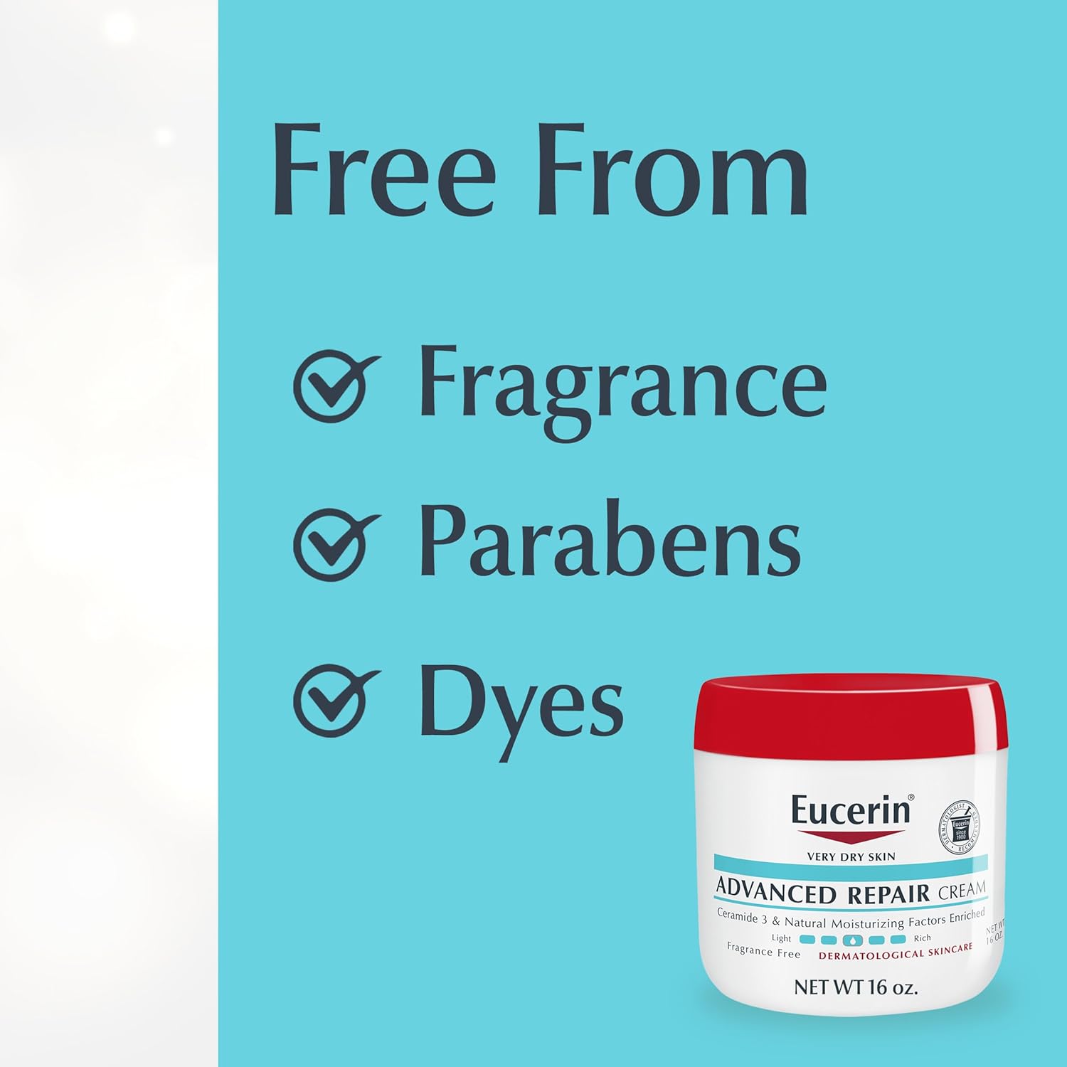 Eucerin Advanced Repair Body Cream, Urea Enriched, Unscented Body Cream for Dry Skin With Triple Moisturizing Complex, 16 OZ Jar - Image 7
