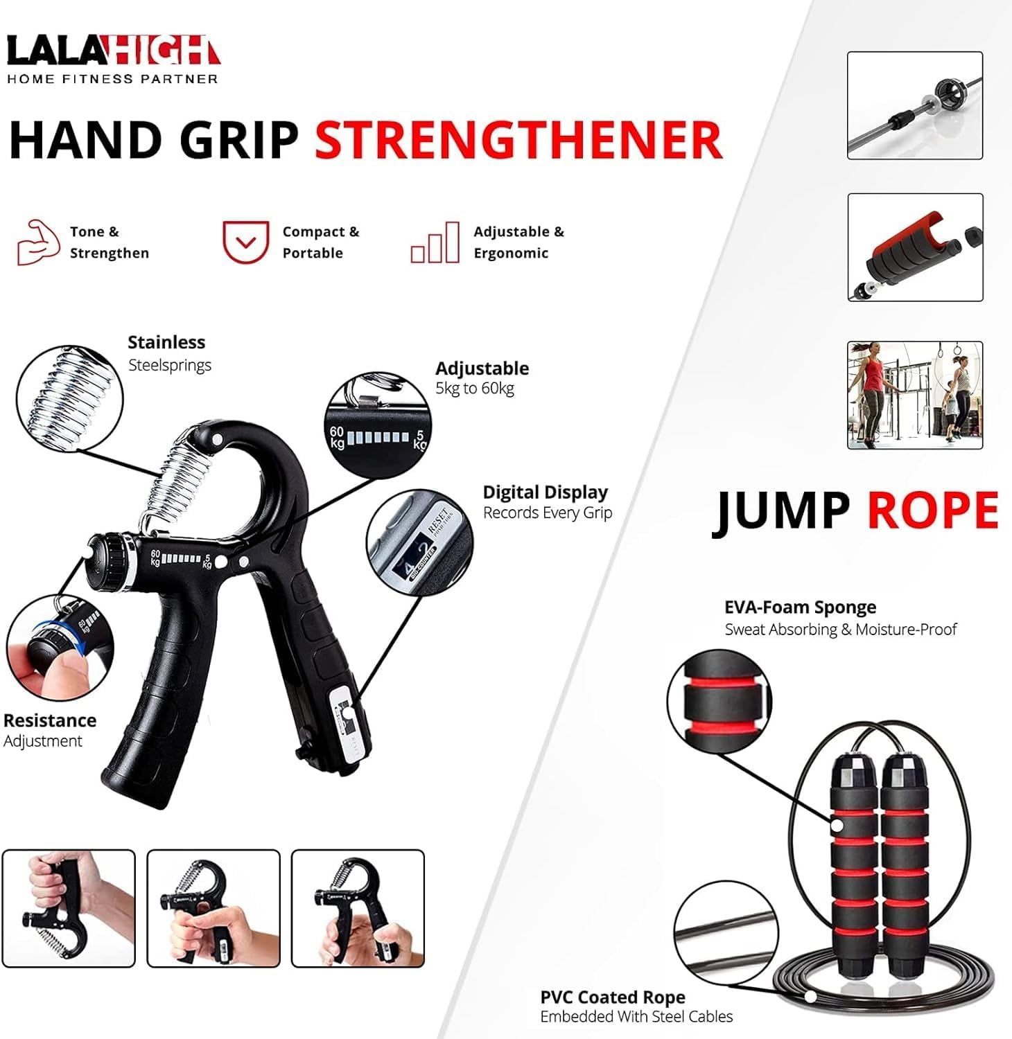 LALAHIGH Push Up Board,36 in 1 Home Gym Equipment with Ab Roller Wheel & Resistance Bands, Portable Foldable Workout Board for Full Body Strength Training Men Women,Gift for Boyfriend - Image 8