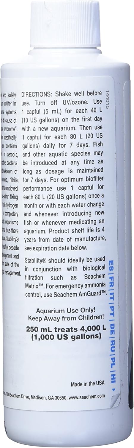 Seachem Stability - For Freshwater and Marine Aquariums 250ml - Image 4