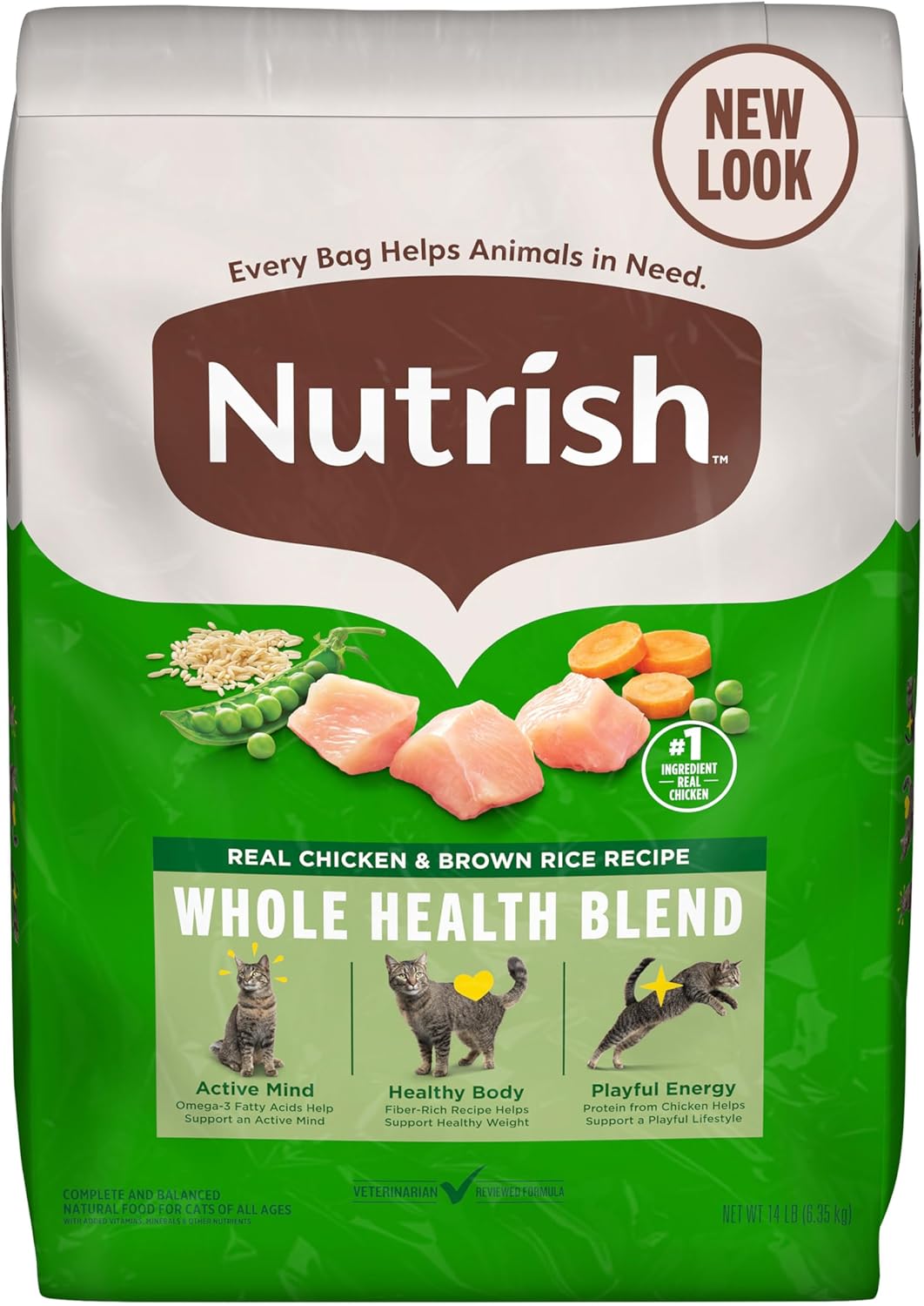 Nutrish Premium Natural Dry Cat Food, Real Chicken & Brown Rice Recipe, 14 Pounds (Packaging May Vary), (Rachael Ray Nutrish) Nutrish Premium Natural Dry Cat Food, Real Chicken & Brown Rice Recipe, 14 Pounds (Packaging May Vary), (Rachael Ray Nutrish)