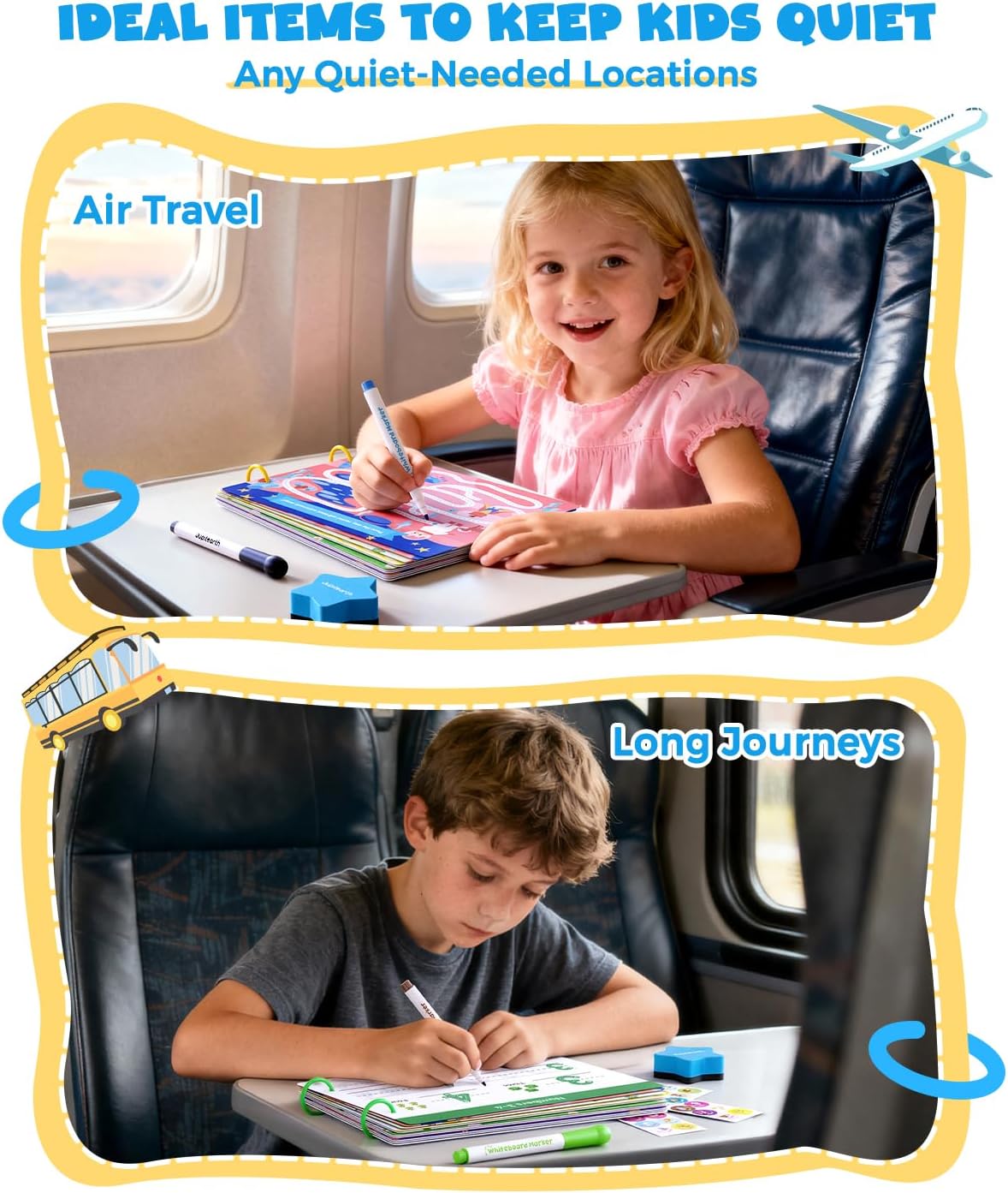 Preschool Learning Activities 54 Reusable Pages, Tracing Books for Kids Ages 3-5, Toddler Activities Busy Book, Handwriting Practice Kindergarten Workbooks, Educational Toys for 3 4 5 Year Old - Image 9