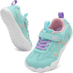 FEETCITY Wide Kids Barefoot Shoes Boys Girls Anti-Slip Kids Sport Sneakers Hiking Shoes Breathable Tennis Sneakers for Little Big Kid