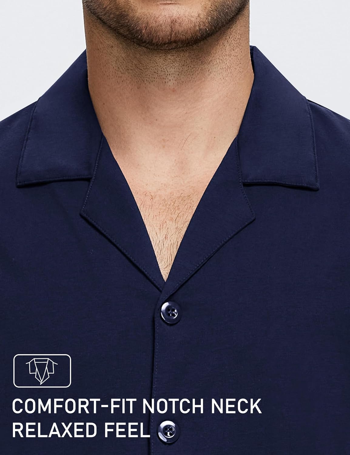 Men's Button Up Pajama Shirt Cotton Men's Sleepwear Tops Cool Men's Pajama Tops Breathable Skin Friendly - Image 7