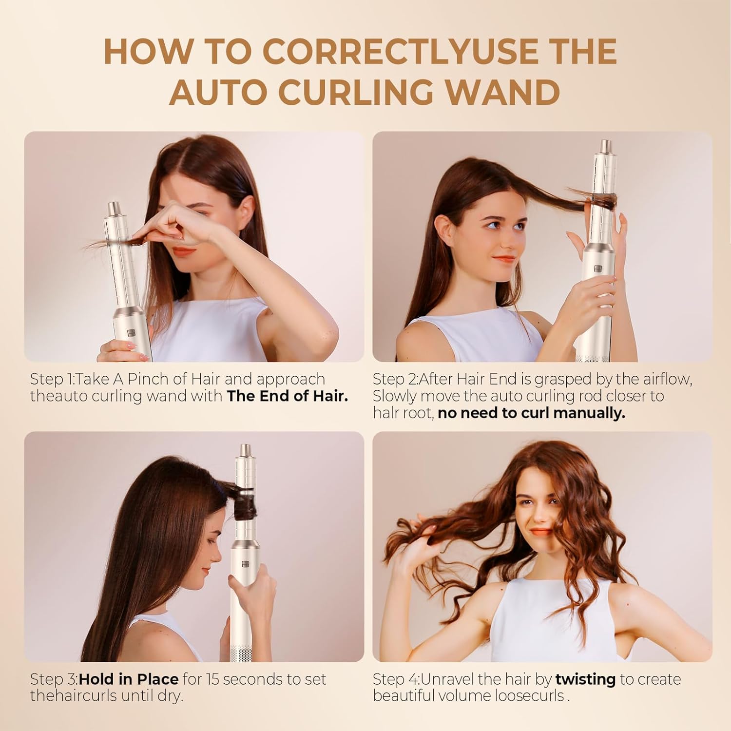 5 in 1 Hair Dryer Brush,Blow Dryer Brush Upgrade Hot Air Brush Air Styler, Curling Wrap Air Curler As A Gift for Straight/Curl/Drying/Smoothing - Image 6