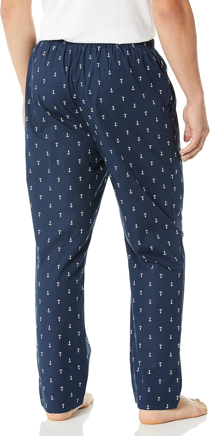 Nautica Men's Soft Woven 100% Cotton Elastic Waistband Sleep Pajama Pant - Image 2