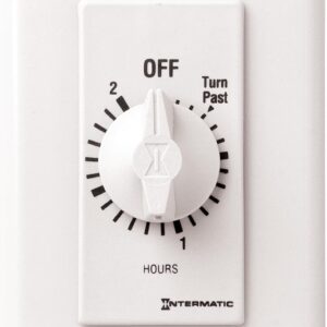 Intermatic FD32HW 2-Hour Spring-Loaded Wall Timer for Lights and Fans, White