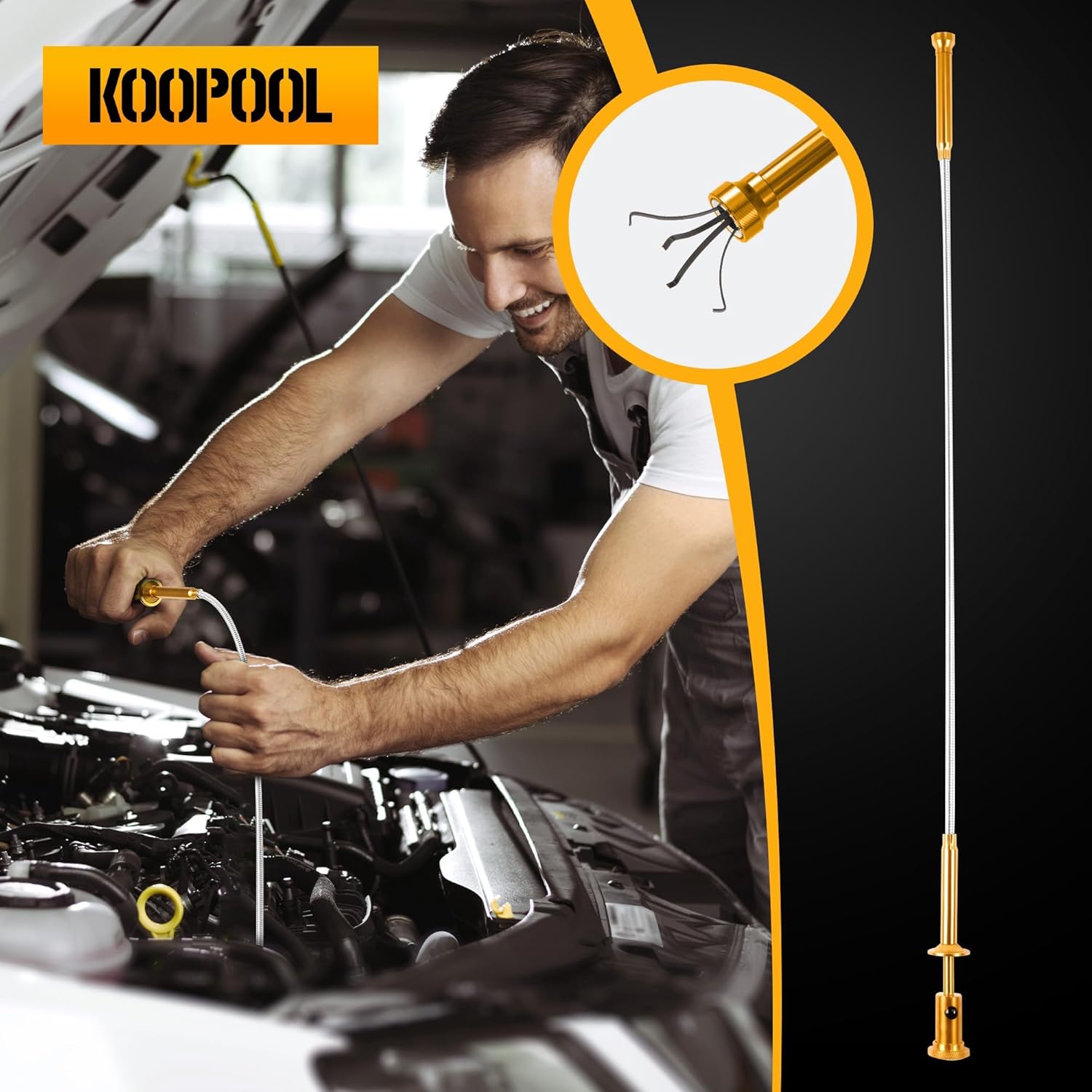 KOOPOOL Tool Set, Tool Box Kit for Mechanic and Car, General Household Home Tool Kit, Basic Tool Kit for Home Auto Repair, with Storage Case - Image 7