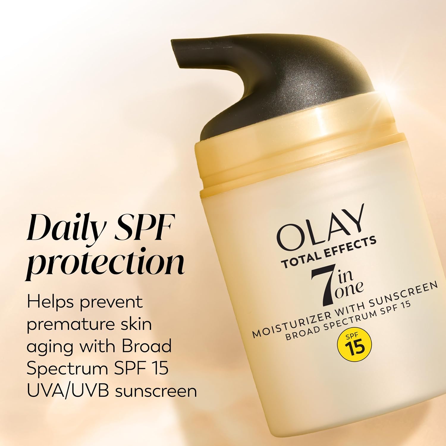 OLAY Total Effects 7-in-1 Anti-Aging Face Moisturizer with SPF 15, Fragrance-Free 1.7 oz - Image 3