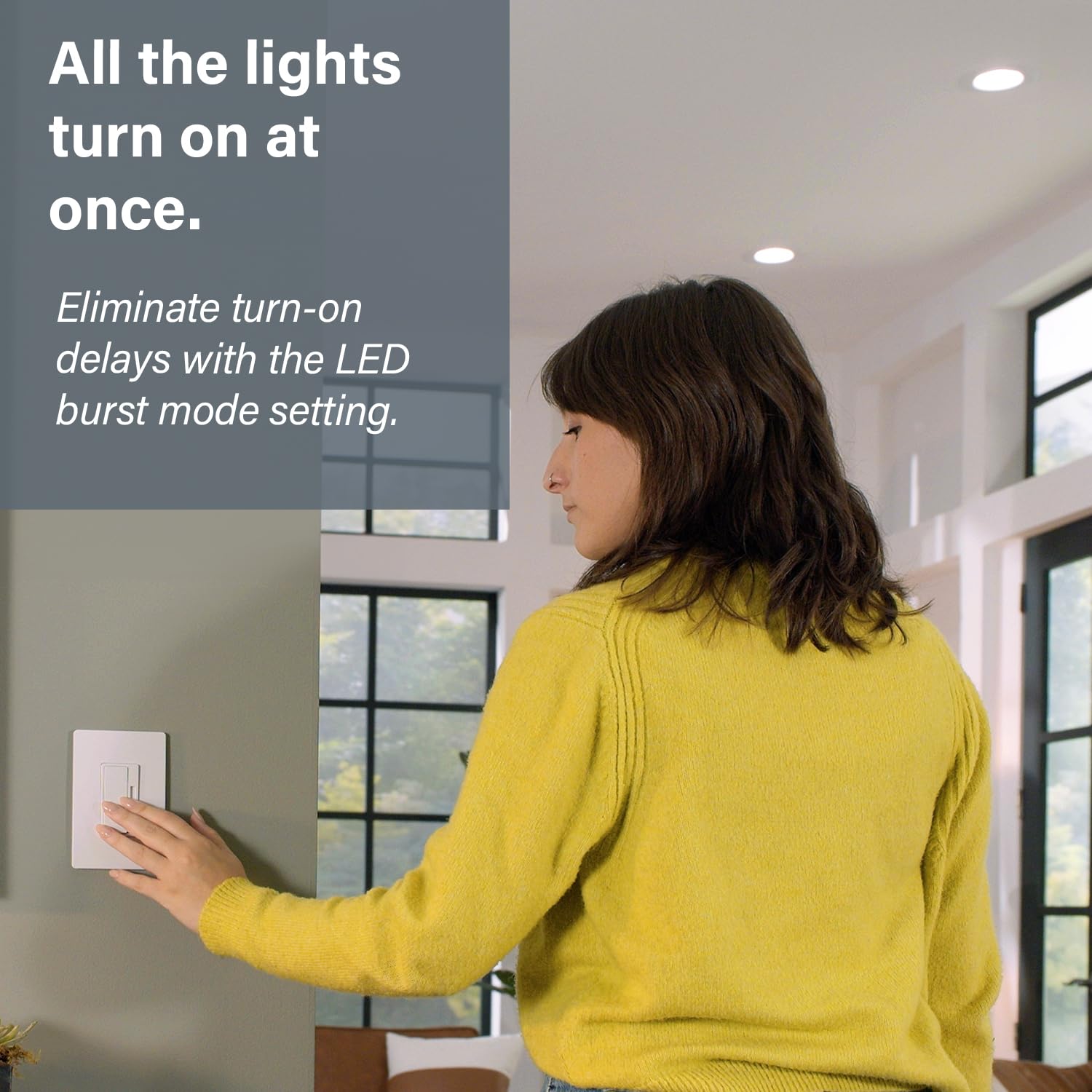 Legrand Radiant 150-Watt Dimmer Light Switch, Single-Pole/3-Way LED Dimmer for Dimmable Lights, RHL153PW, White - Image 5