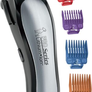 Wahl USA Lithium Ion Pro Series Cordless Animal Clippers – Rechargeable, Heavy-Duty, Electric Dog & Cat Grooming Kit for Small & Large Breeds with Thick to Heavy Coats – Model 9766