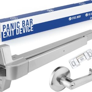 FORTSTRONG Panic Bars for Exit Doors Push Bar Panic Exit Device Commercial Door Push Bar Hardware with Crash Bar Emergency Door Opener Lock Keypad Compatible Heavy Duty – Grade 1 UL & ADA Compliant