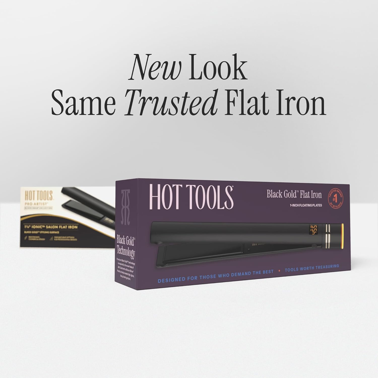 HOT TOOLS Black Gold Ionic 1 1/4 Inch Flat Iron, Use as Straightener for Sleek Straight Hair or Use Rounded Edges for Shiny Curls and Waves, Stylist-Preferred - Image 7