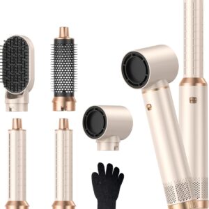 5 in 1 Hair Dryer Brush,Blow Dryer Brush Upgrade Hot Air Brush Air Styler, Curling Wrap Air Curler As A Gift for Straight/Curl/Drying/Smoothing
