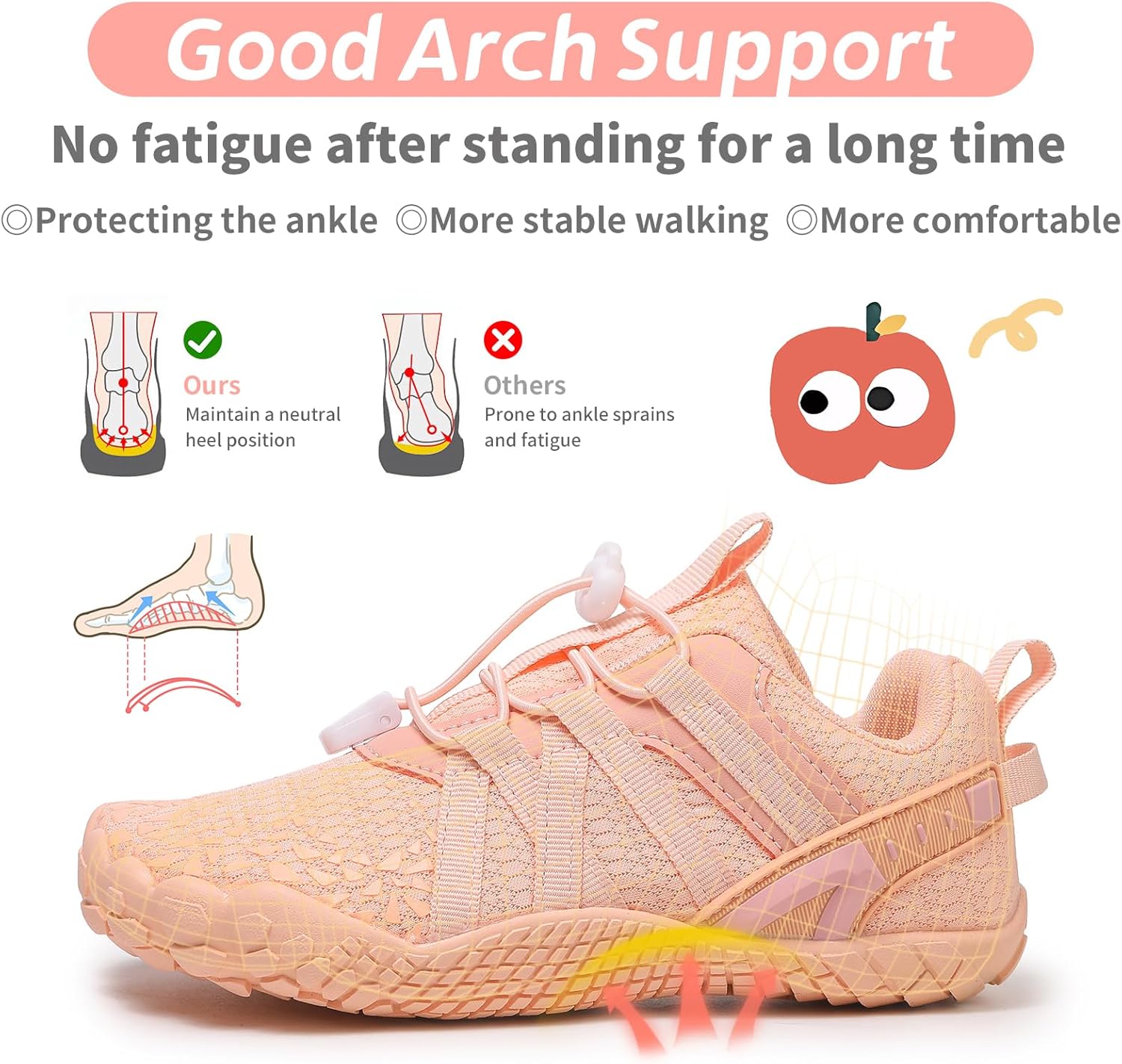 Boys Girls Barefoot Shoes Kids Toddler Wide Toe Box Minimalist Zero Drop Water Shoes Footwear Athletic Sneakers for Wrestling Hiking Camping Skateboard Climbing Running Training Sport Light Breathable - Image 4