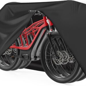 Zettum Bike Cover for 3 Bikes – 600D Bike Covers Outdoor Storage Waterproof & Heavy Duty, Large Bicycle Cover for 3 eBike, Road Bike, Mountain Bike, Hybrid Bike, Beach Cruiser Bike, Scooter and More