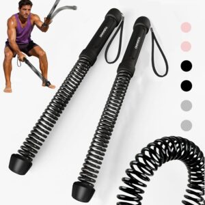 Ropeless Battle Ropes for Home Gym-Portable Cordless Training Rope Fitness Equipment for Men&Women,Weighted Workout Gear for Upper Body Cardio,Low-Impact Exercise Ropes for Small Spaces (Black)