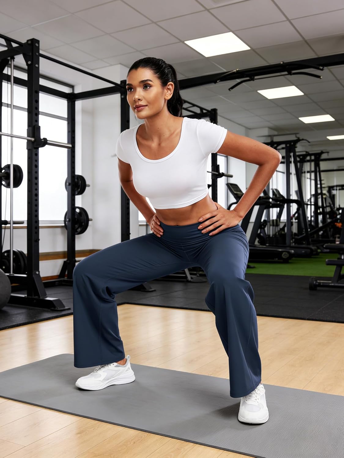 CADMUS Yoga Pants for Women Wide Leg Trousers High Waist Stretch Casual Lounge Sweatpants - Image 3