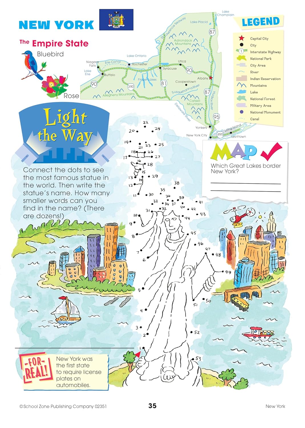School Zone Travel the Great States Workbook: 64 Pages, 3rd Grade, Geography, Map-Reading, United States, Ages 8+ (Activity Zone Book Series) - Image 5
