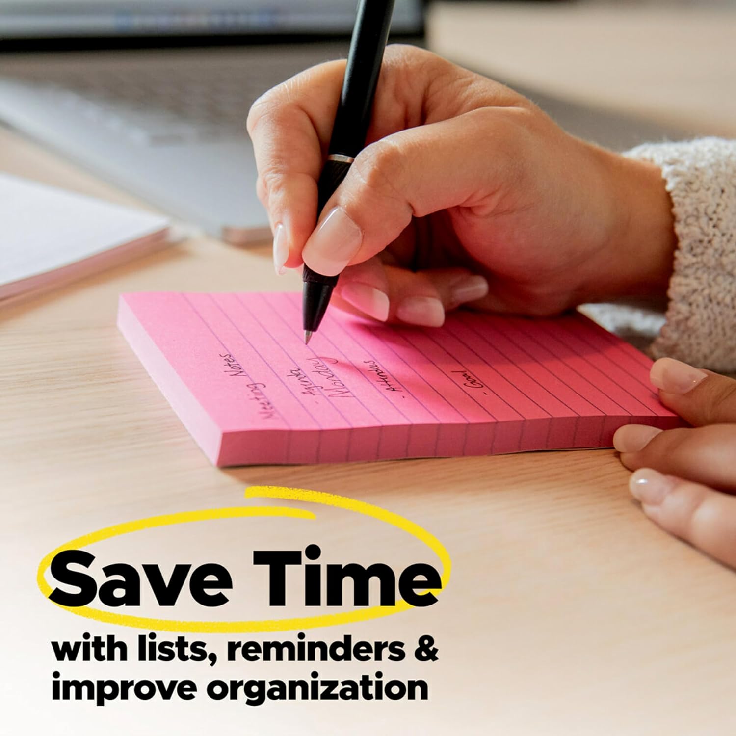 Post-it Super Sticky Notes, 24 Sticky Note Pads, 3 x 3 in., School Supplies, Office Products, Sticky Notes for Vertical Surfaces, Monitors, Walls and Windows, Energy Boost Collection - Image 9