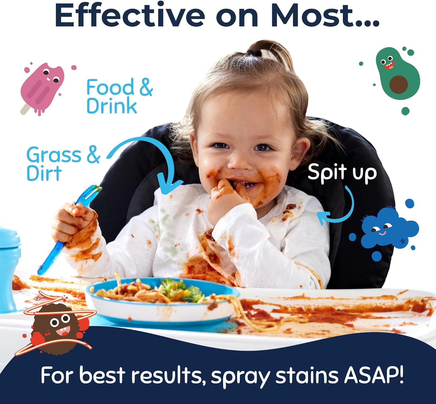 Miss Mouth's Messy Eater Stain Treater Spray - 4oz Stain Remover - Newborn & Baby Essentials - No Dry Cleaning Food, Grease, Coffee Off Laundry, Underwear, Fabric - Image 4