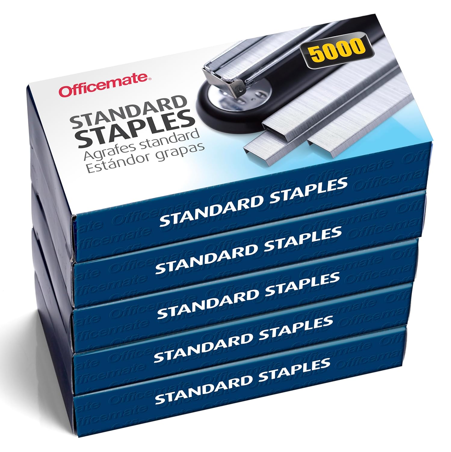 Officemate Standard Staples, 5 Boxes General Purpose Staple, 5000 Staples/Box (91925) Officemate Standard Staples, 5 Boxes General Purpose Staple, 5000 Staples/Box (91925)