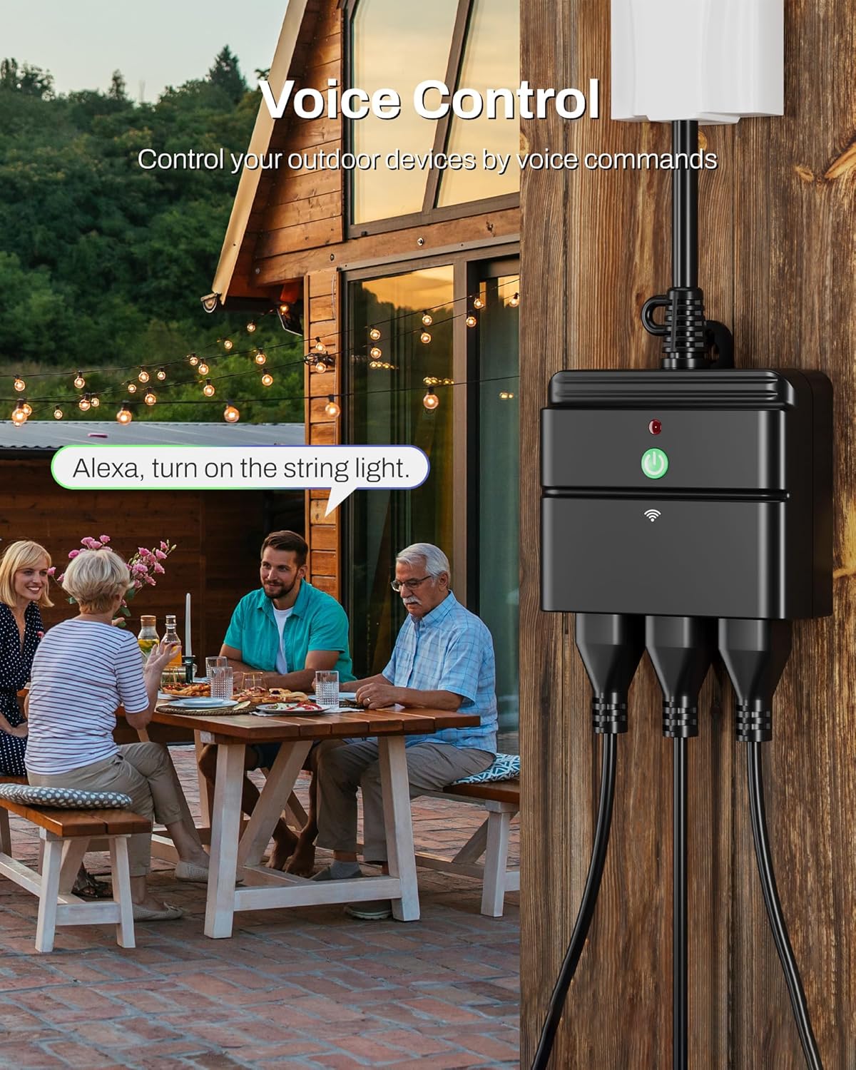 BN-LINK Smart WiFi Heavy Duty Outdoor Outlet, Timer and Countdown Function, No Hub Required for Outdoor Lights, Compatible with Alexa and Google Assistant (Outdoor) 2.4 GHz Network only - Image 4