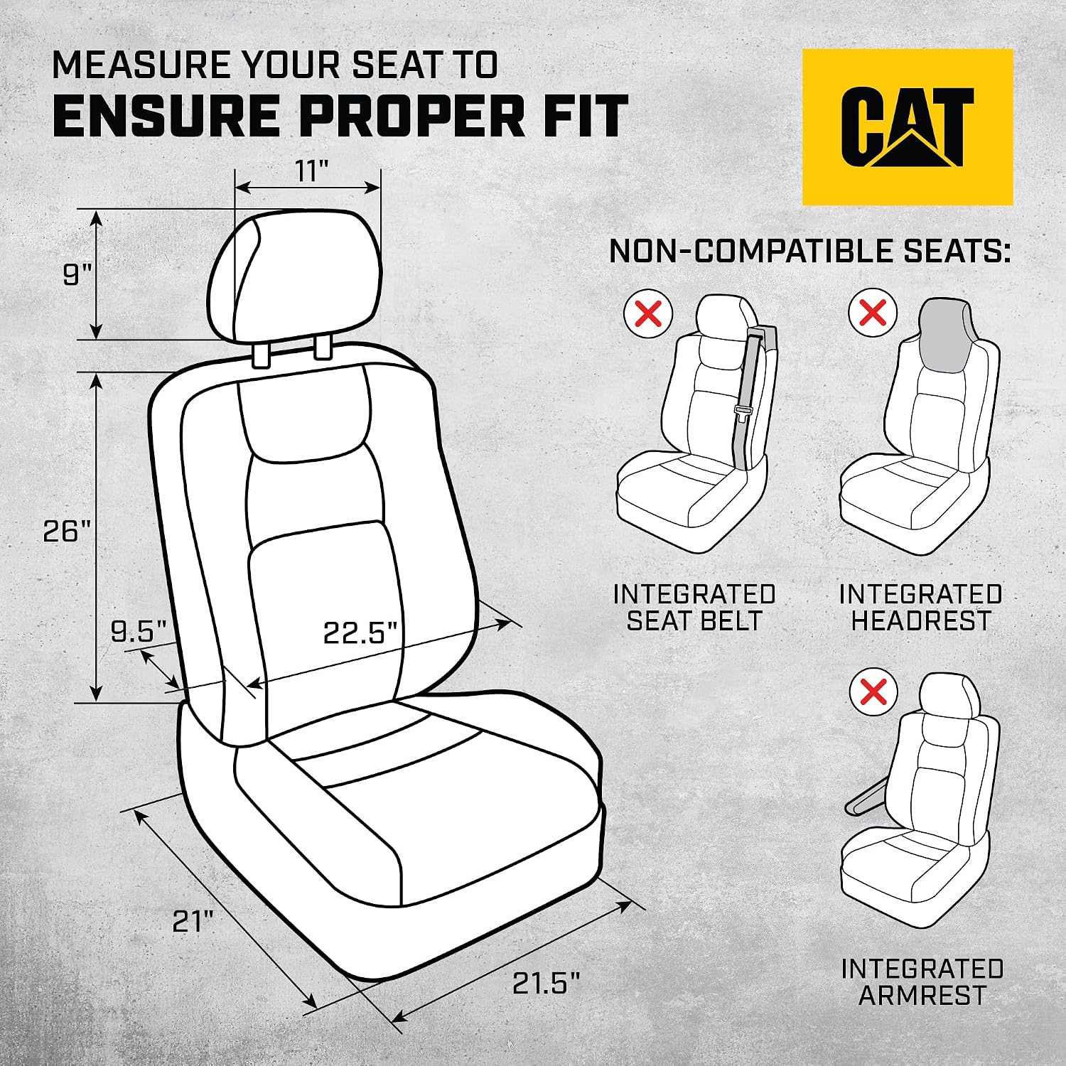 Cat® MeshFlex Automotive Seat Covers for Cars Trucks and SUVs (Set of 2) – Beige Car Seat Covers for Front Seats, Truck Seat Protectors with Comfortable Mesh Back, Auto Interior Covers | Airbag Compatible Interior Protection for Trucks, Suv, and Cars – (2) Front Seat Protectors Automotive and Truck Accessories - Image 2
