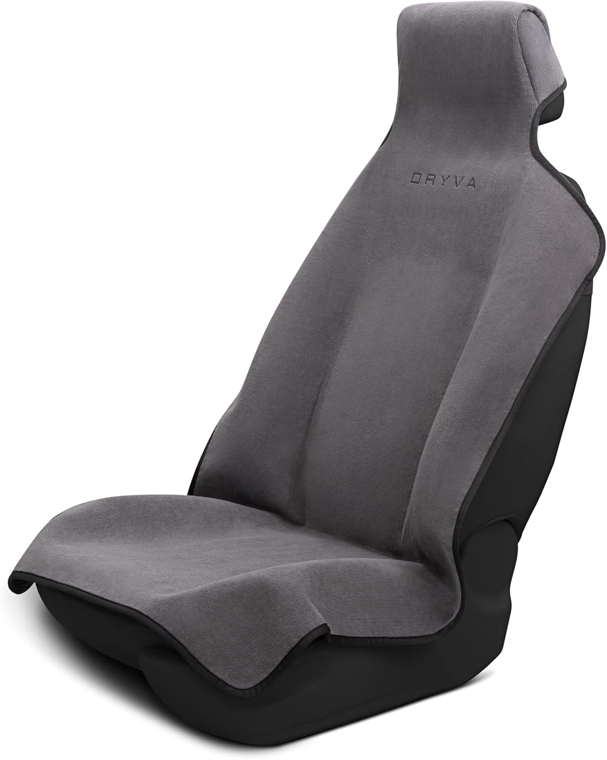 DryvaSeat – Premium Microfiber Towel Car Seat Cover – Waterproof & Sweatproof – Universal Fit, Machine Washable, Non-Slip – Seat Protector for Car, Truck, SUV, Van (Gray, 1 Pack) DryvaSeat – Premium Microfiber Towel Car Seat Cover – Waterproof & Sweatproof – Universal Fit, Machine Washable, Non-Slip – Seat Protector for Car, Truck, SUV, Van (Gray, 1 Pack)