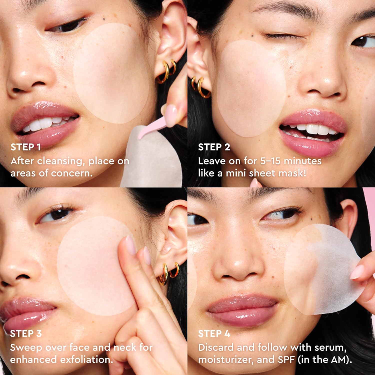 Glow Recipe LHA + AHA Toner Pads - Korean Exfoliating Toner for Face - Pore Minimizer - Hydrating Toner Pads - 5 Gentle Acids, Watermelon Enzymes, Hydrating Botanicals (60 Face Pads) - Image 5