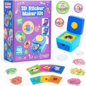 Educational Insights 3D Sticker Maker Kit – Arts and Crafts for Kids Ages 4-8, Make Your Own 3D Stickers, Sticker Making Machine, DIY Puffy Stickers for Kids, Mess-Free Toddler Craft Kit