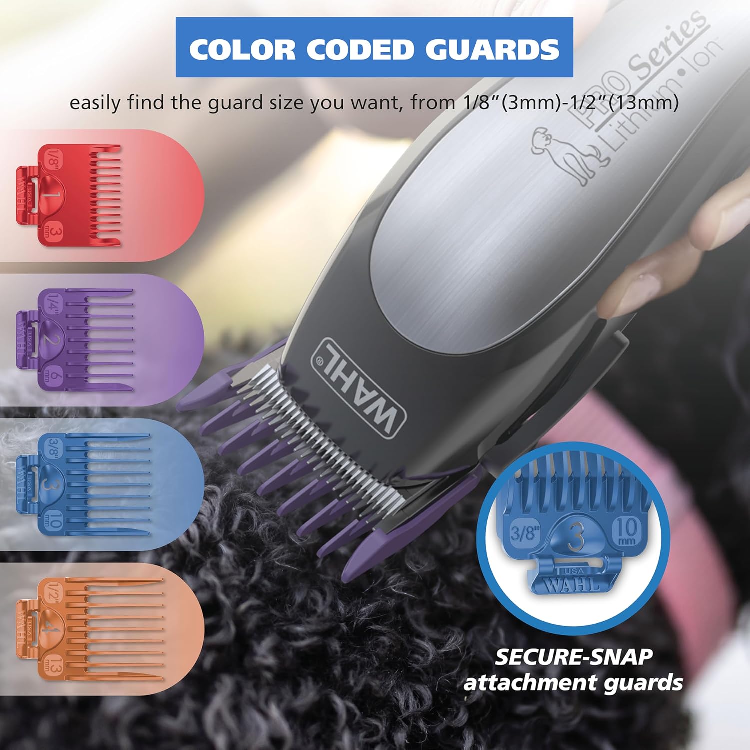 Wahl USA Lithium Ion Pro Series Cordless Animal Clippers – Rechargeable, Heavy-Duty, Electric Dog & Cat Grooming Kit for Small & Large Breeds with Thick to Heavy Coats – Model 9766 - Image 5