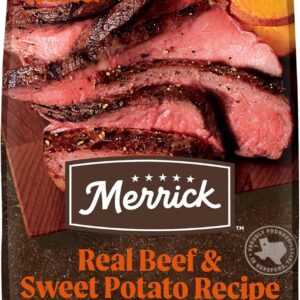 Merrick Premium Grain Free Dry Adult Dog Food, Wholesome And Natural Kibble, Real Texas Beef And Sweet Potato – 22.0 lb. Bag