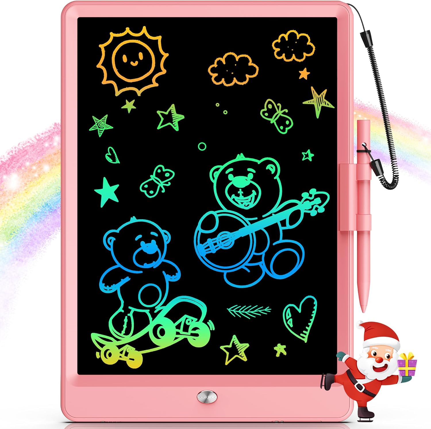 Bravokids 10 Inch LCD Writing Tablet for 3-8 Year Olds – Electronic Drawing Pad and Doodle Board as Educational Birthday Gifts for Girls and Boys (Pink) Bravokids 10 Inch LCD Writing Tablet for 3-8 Year Olds – Electronic Drawing Pad and Doodle Board as Educational Birthday Gifts for Girls and Boys (Pink)