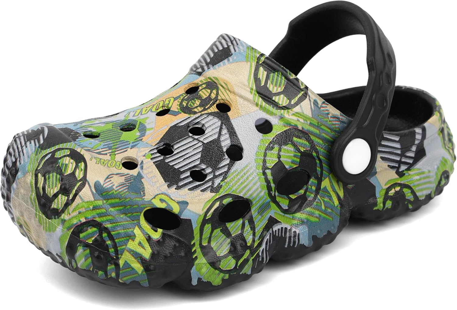 INMINPIN Kids Clogs Ball Sports Print Garden Shoes Boys Girls Water Shower Pool Beach Slides Sandals for Sports Fan INMINPIN Kids Clogs Ball Sports Print Garden Shoes Boys Girls Water Shower Pool Beach Slides Sandals for Sports Fan
