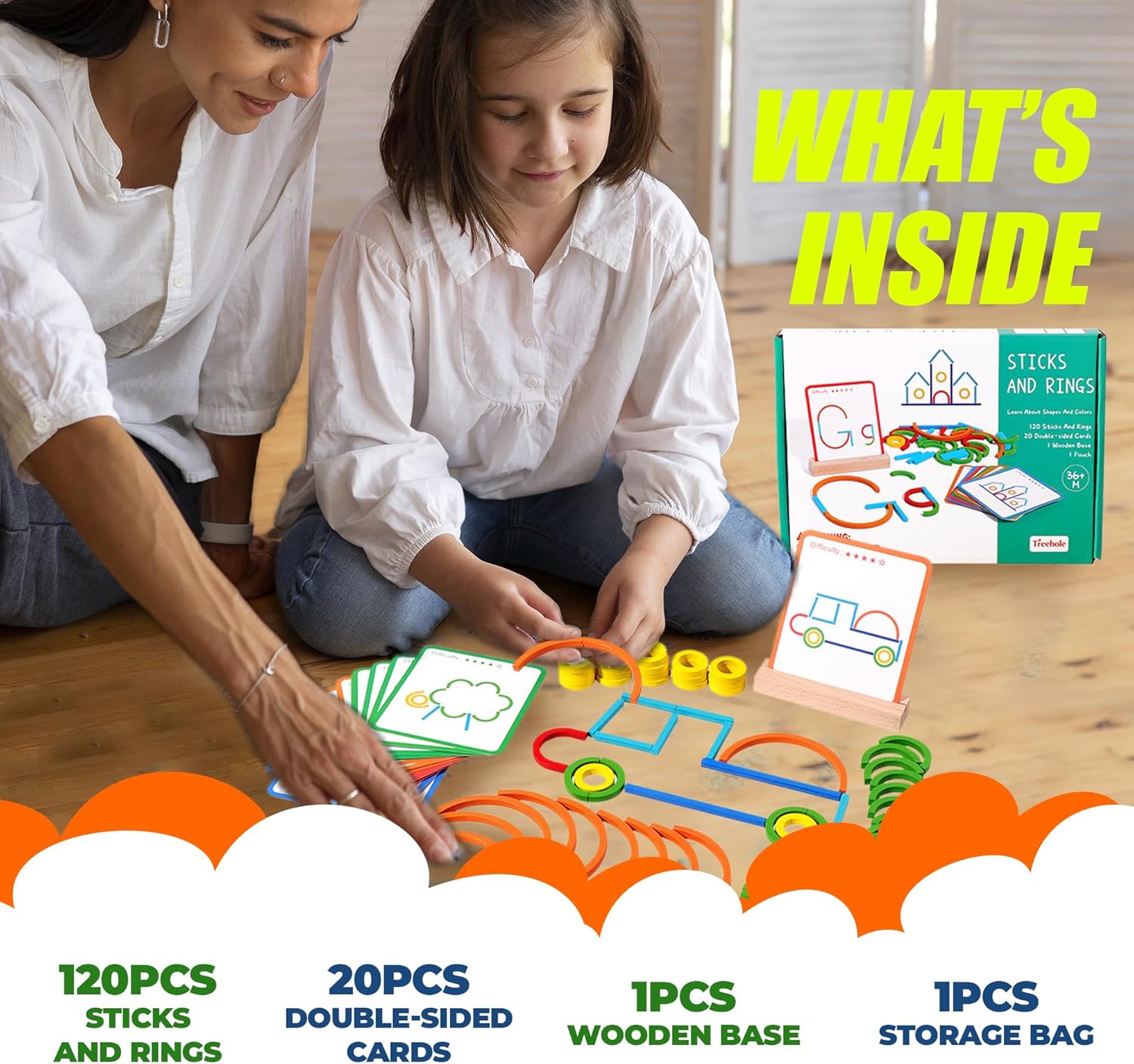 puzgic Stem Kids Toys for Creative Learning Building Educational Resources Kids Toy for Preschool and Kindergarten 3 4 5 6 Years Old Boys and Girls Brain Teaser Smart Sticks Toys - Image 3