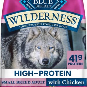 Blue Buffalo Wilderness Chicken Small Breed Adult Dry Dog Food with Wholesome Grains + Antioxidant-Rich Fruits & Veggies, 41g Protein, Supports High Energy Needs, Natural Ingredients, 13 lbs.