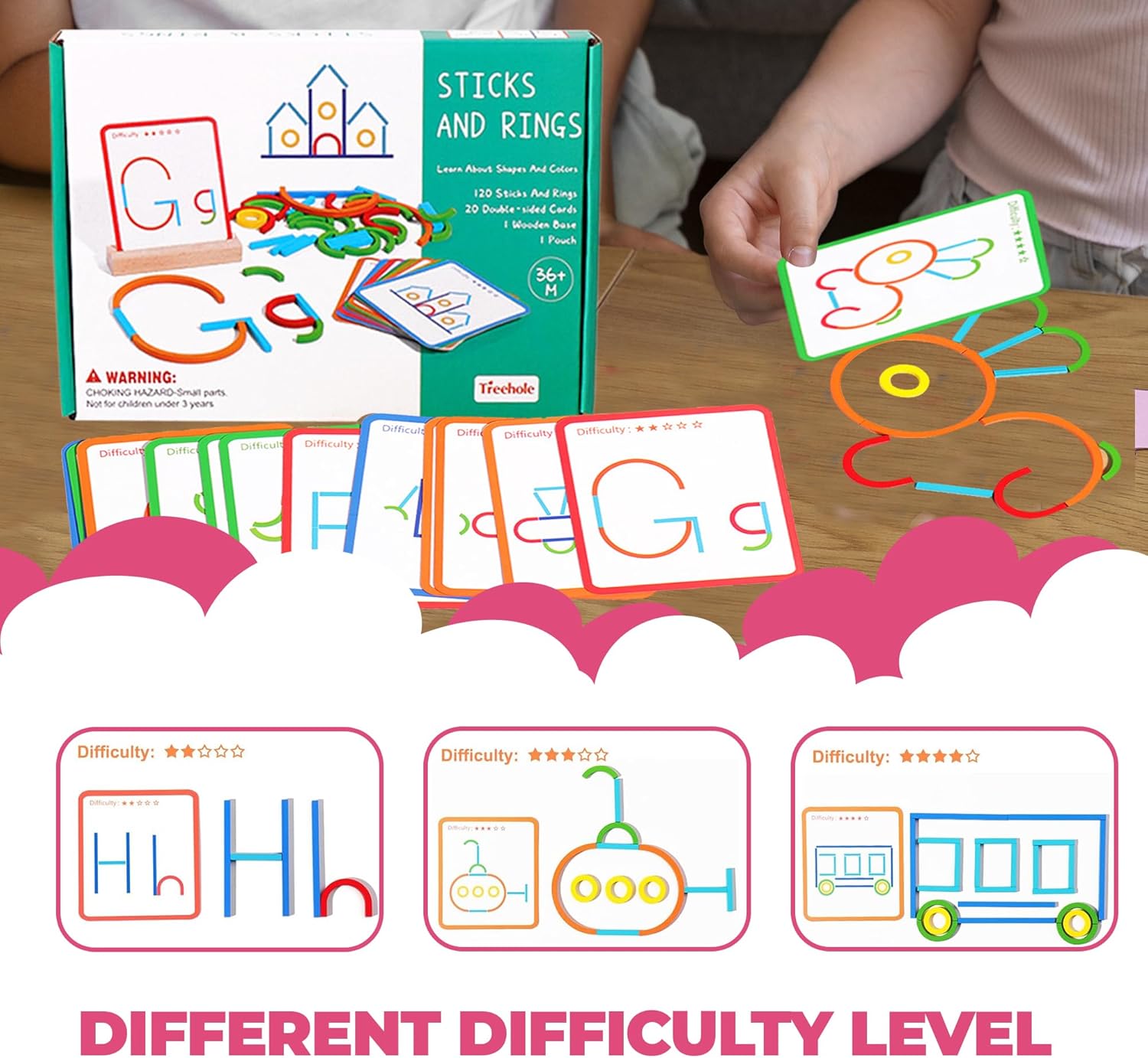 puzgic Stem Kids Toys for Creative Learning Building Educational Resources Kids Toy for Preschool and Kindergarten 3 4 5 6 Years Old Boys and Girls Brain Teaser Smart Sticks Toys - Image 8