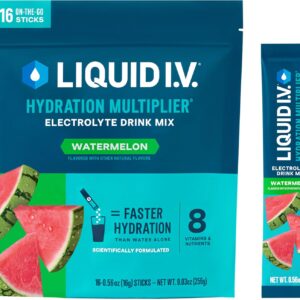 Liquid I.V.® Hydration Multiplier® – Watermelon | Electrolyte Powder Drink Mix | 1 Pack (16 Servings)