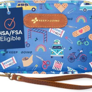KeepGoing Travel First Aid Kit for Kids – 130 Pc. for Car, Home, Purse, Diaper Bag & Backpack with Latex-Free Bandages – Mini First Aid Kit Travel Size TSA-Approved