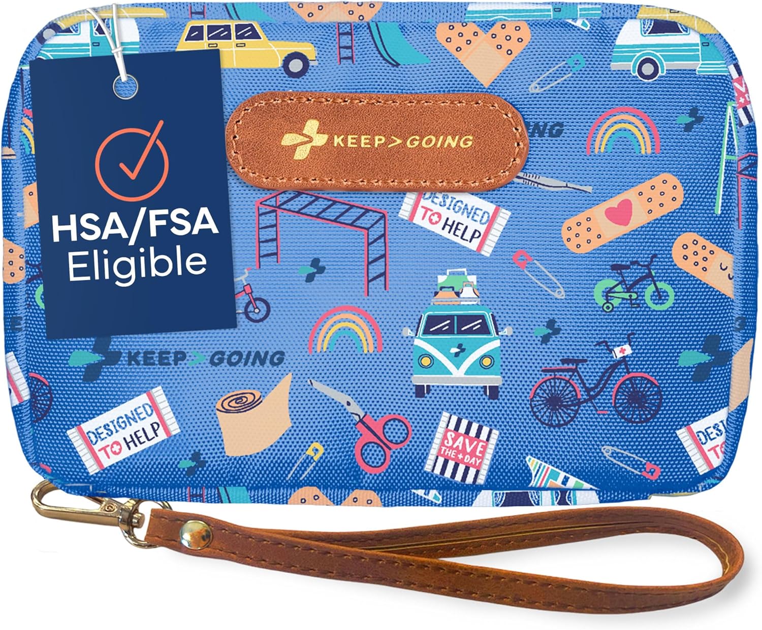 KeepGoing Travel First Aid Kit for Kids – 130 Pc. for Car, Home, Purse, Diaper Bag & Backpack with Latex-Free Bandages – Mini First Aid Kit Travel Size TSA-Approved KeepGoing Travel First Aid Kit for Kids – 130 Pc. for Car, Home, Purse, Diaper Bag & Backpack with Latex-Free Bandages – Mini First Aid Kit Travel Size TSA-Approved