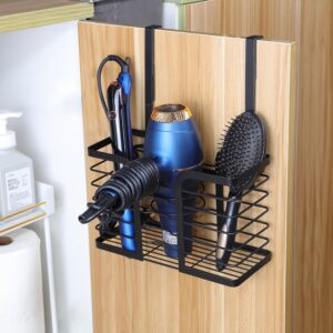 YIGII Hair Dryer Holder – Hair Tool Organizer 3-in-1 Blow Dryer Holder Adjustable Height, Bathroom Organizer Wall Mounted/Cabinet Door for Flat/Curling Irons, Hair Straighteners