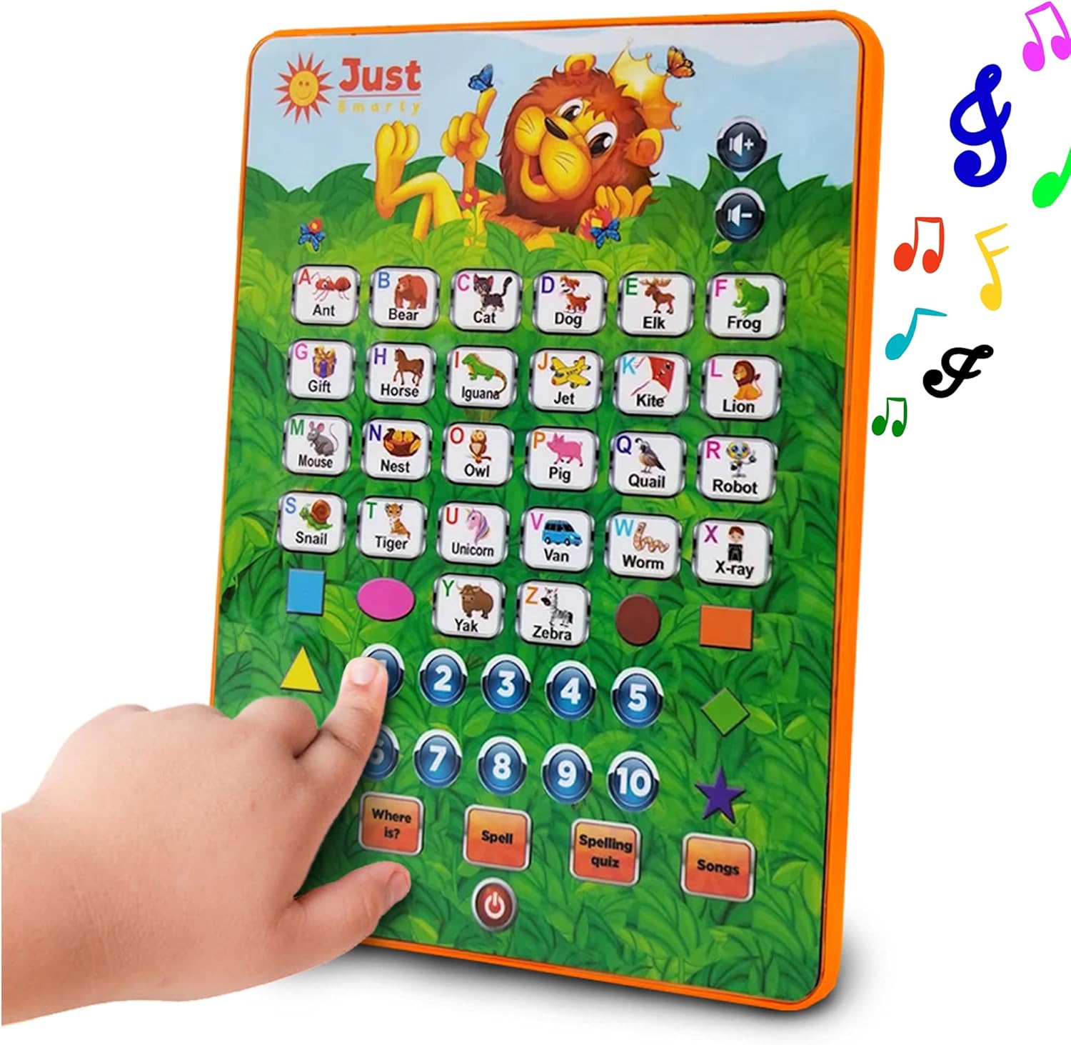 Just Smarty Alphabet Tablet to Learn Letters, ABC, Numbers, Shapes, Colors, Music & Words, Interactive Toddler Learning & Education Toys for Kids – Gifts for Age 3 4 5 Year Old Boys and Girls Just Smarty Alphabet Tablet to Learn Letters, ABC, Numbers, Shapes, Colors, Music & Words, Interactive Toddler Learning & Education Toys for Kids – Gifts for Age 3 4 5 Year Old Boys and Girls
