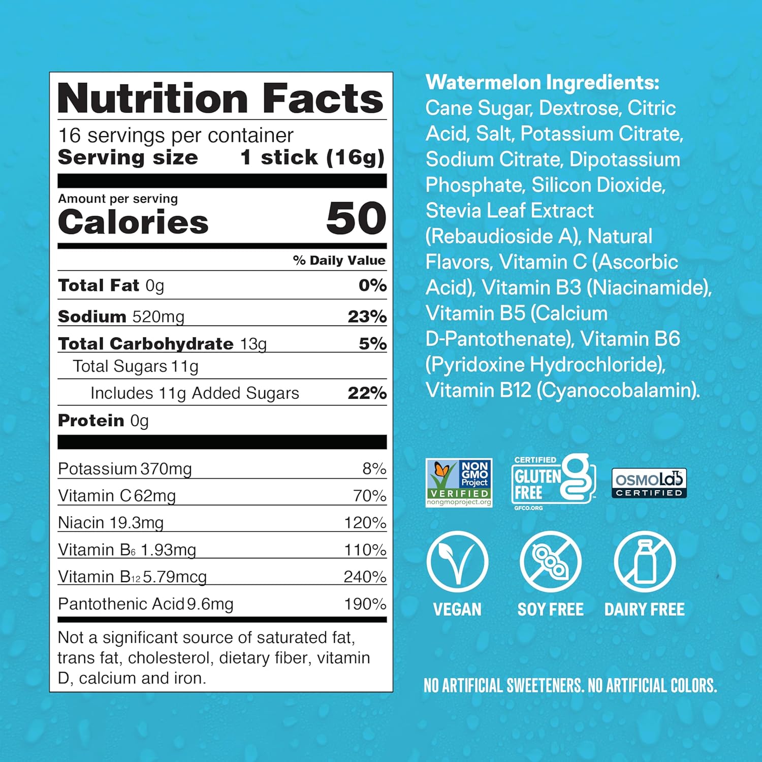 Liquid I.V.® Hydration Multiplier® - Watermelon | Electrolyte Powder Drink Mix | 1 Pack (16 Servings) - Image 2